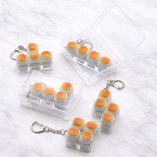 구운 마시멜로 4구 키캡 키링 클리커 딸깍이 키보드 장난감 단체 대량, 단품