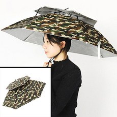 양우산 양산 우산 머리에 국방색 쓰는 77cm 모자