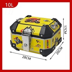 小容量百寶盒 鋁合金機車後車廂 10L/13L/15L 電動車後備箱, 10L清新摩旅+豪華內襯(打孔固定