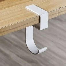 조정 가능한 지지대 책상 아래 게임용 알루미늄 걸이 홀더 브래킷, White 2, 1개