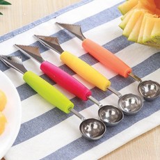 과일 화채 조각칼 모양 스쿱 디저트 수박 멜론 과일그릇 장식, 1개