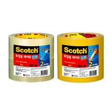 3M 스카치 포장용 테이프 3615R-2 2개입 (48mmX50m), 투명