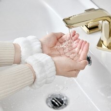 세수 세안 물흐름 방지 손목 헤어 밴드 스트랩, 1세트, 화이트 2p