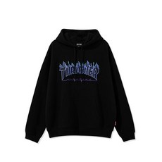 트래셔 THRASHER 플레임 로고 후디 블랙/블루 176098