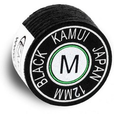 KAMUI 당구큐팁 당구팁 카무이 블랙 라미네이트 풀 당구 큐 팁 - 1개중형 12mm