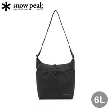 Snow Peak Pro Light 可收納輕量斜背包 6L, 黑色