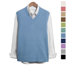 포시즌 오버핏 브이넥 니트조끼 (CM004)