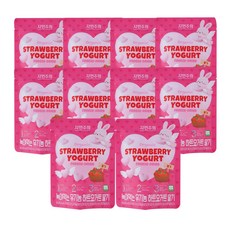 자연주의 유기농 녹여먹는 하트요거트 딸기, 10개, 20g