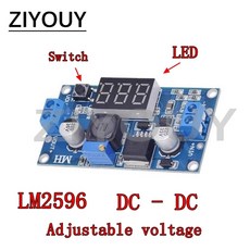 LM2596 LM2596S DC-DC DC-DC 벅 컨버터 3.0-40V에서 1.5-35V로 전압 변환 LED 전압계 포함