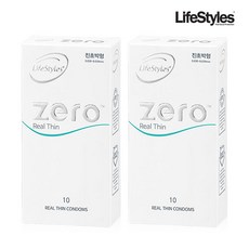 LifeStyles Zero Real Thin 콘돔, 10개입, 2개