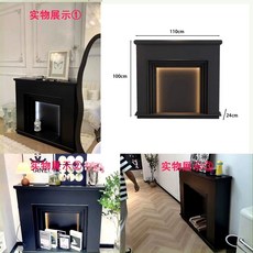 거실 벽난로 콘솔 장식 템바보드 복도장 캐비닛 LED 현관 수납장 110x26x100 인테, H. 110x24x100cm 블랙