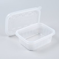 온기착 일회용 미니죽용기 300ml 원색 용기 + 뚜껑 세트, 1세트, 50개입