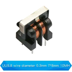 인덕션코일 1PCS 공통 모드 인덕터 필터 UU uf 9.8 10.5 피치 78mm 구리선, 04 0.3MM 7-8MM 10MH