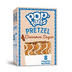 팝 타르트 프레첼 토스터 페이스트리 아침 식사 미국에서 Pop-Tarts Pretzel Toaster Pastries Breakfast Foods Baked in the, 계피 설탕, 8개입(1팩), 1개