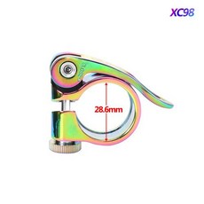 OUO 다채로운 안장 클램프 자전거 시트 포스트 28.6/31.8/34.9mm 튜브 레인보우 Mtb 조각, 9)QC98 28.6mm clamp