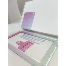 手柄式編織機套件, 紫藍系 漸層壓克力梭織板組  附整套工具, 1套