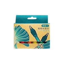 GINKGO 台灣製MIT 推壓式磁吸粉筆夾 粉筆夾 蠟筆夾 筆夾 6支/盒, 1個