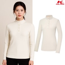 콜핑 여성 부드러운 흡한속건 등산 긴팔 카라 티셔츠 KSC430ST3W