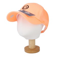 베이직엠 아동용(4~7세) 여름 야구모자 메쉬캡 스마일 자수
