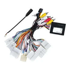 자동차 스테레오 라디오 전원 하네스 케이블 와이어 어댑터 16Pin 유선 Canbus Box Toyota 용 커넥터, 01 Cable With Canbus, 1개