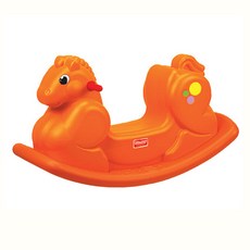 제삼오스토어 흔들말 오렌지 흔들의자 밸런싱보드 아기말타기 인형탑승