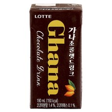가나초콜릿밀크 190ML파스퇴르, 190ml, 1개