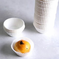 머핀컵 유산지 40mm 화이트 200매 베이 킹컵 팬케이크 포장 과용 용기 제과 디저트, 본상품