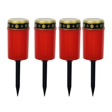 4Pcs 태양 묘지 라이트 무덤 기념 촛불 램프 에너지 절약 방수, R