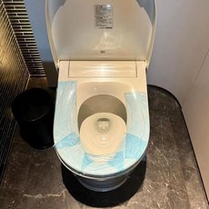 馬桶墊隔離膜便攜酒店出行隔髒防汙開關水衛浴貼隔離防汙, 1個, 藍色隔離膜 10x15cm ,一卷50片 數量很少