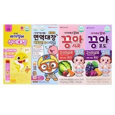 핑크퐁 아기상어 식이대장 + 뽀로로 면역대장 비타민D아연 + 고식이섬유 끙아젤리 2종, 1세트, 400g, 4종혼합