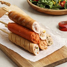 [다신샵] 닭신 닭가슴살소시지 꼬치 6종세트(프랑크+콘치즈+갈비+할라피뇨+야채+불닭), 6개, 70g