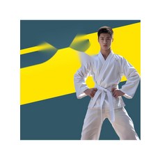 가라테 태권도 훈련용 도복 남녀공용 화이트 시합복