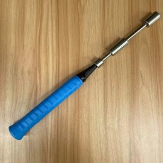 廣隆 羽毛球拍訓練器 手臂發力練習器 巧揮羽球 揮拍訓練 閃動鞭打發力 手臂強化, 發聲款-藍色, 1個, 1個裝