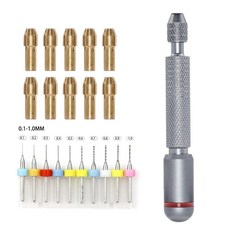 프라모델 회전식 교환 가능 전문가용 핸드드릴, 0.1-1.0MM Drill Set