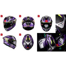 MT KRE RAPIDE 碳纖維 全罩式安全帽, KRE+消光激進紫,3XL(60-62)CM(日常代步)