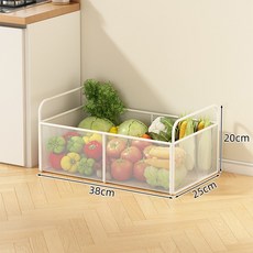 廚房蔬菜籃子置物架落地蔥薑蒜水果放菜小推車零食果蔬檯面收納筐, 1個, 草蔥白小號