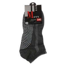 1 쌍 남성용 코튼 미끄럼 방지 요가 양말 (그립 포함) 필라테스 체육관 피트니스 사이즈 39-44 Dropship 용, 02 Dark grey