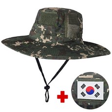 육군 디지털 망사 정글모 벨크로 부착 가능 부니햇 모자