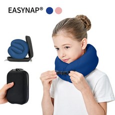 이지냅 키즈 메모리폼 목베개 목쿠션 여행용 기내용 어린이 목쿠션 미니사이즈, 캔들라이트피치(핑크), 핑크