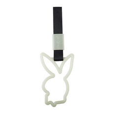 밝은 색상의 나일론 강화 자동차 경고 스트랩 토끼 모양 레이싱 견인 스트랩 명확한 가시성과 호환됩니다, 루미노우, 1개