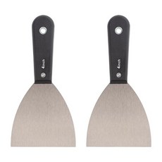 건식 벽체 도구 퍼티 나이프 페인트 스크레이퍼 도구 보관 가방 포함 스테인리스 스틸 퍼티 나이프 세트 진흙 확산 테이핑 벽 수리용 건식 벽체 스크레이퍼 스패클 테이, 7피스 (2개 - 10.2cm(4인치))