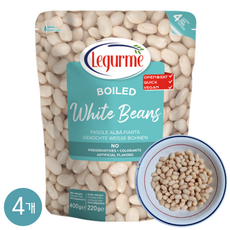 르구르메 바로먹는 삶은 흰강낭콩 화이트빈, 4개, 400g