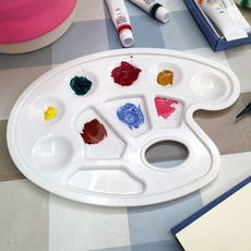 혀니몰 품질 좋고 가성비 뛰어난 물감소분 손걸이형 미술 팔렛트 지금 나에게 필요한 MUST HAVE 아이템, 1개, 상세페이지 참조