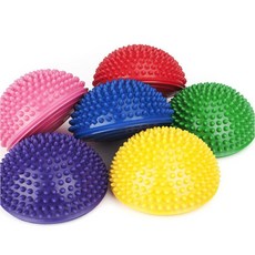 廣隆 榴槤球觸覺腳墊 (不挑色隨機出貨) 運動平衡墊 按摩球 瑜珈平衡訓練墊, 1個, 顏色隨機