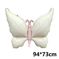 무광 나비 모양 포일 풍선 대형 컬러풀 헬륨 샤워 생일 웨딩 파티 장식, 1개, 10. butterfly white