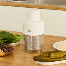 한일 미니 수동 짤순이 스텐 대용량 오이지 나물 탈수기 26년 신형, 1개, 화이트