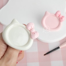 고양이 핑거 네일파레트 네일팔레트, 1개, 1칸, 화이트