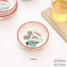 韓國大創 Daiso 迪士尼 陶瓷 醬料碟 醬油碟 醬醋碟 醬料蘸料 卡通 碟子 小盤子 調味碟 米奇 米妮 代購 正版, 1個, 米奇 紅色