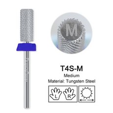 루나파몰F작은 배럴 골드 텅스텐 카바이드 네일 만능십자드릴 비트 왼손 오른손 리버스 그라인딩 헤드 밀, [21] T4S-M