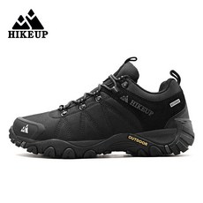 라이딩화 HIKEUP 미끄럼 방지 남성 하이킹 신발 통기성 야외 착용 Splashproof 등산 운동화 관광 산악, 40, 협력사, Black
